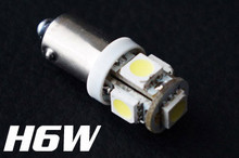H6W LEDs - BAX9S base - 12v