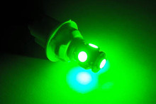 Green W5W LEDs - T10