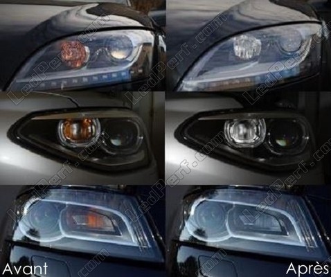 Front indicators LED for Audi A1 before and after