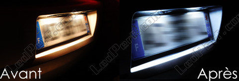 licence plate LED for Audi A6 C7 before and after