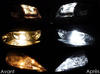xenon white sidelight bulbs LED for Audi A8 D3 before and after