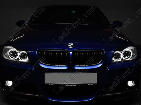 xenon white LEDs for BMW Series 3 E90 6000K Angel eyes