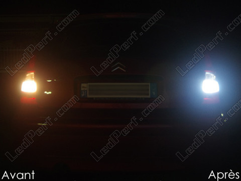 reversing lights LED for Citroen C3 I before and after