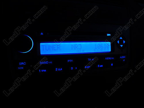 blue fiat Grande Punto Evo LED Car radio lighting