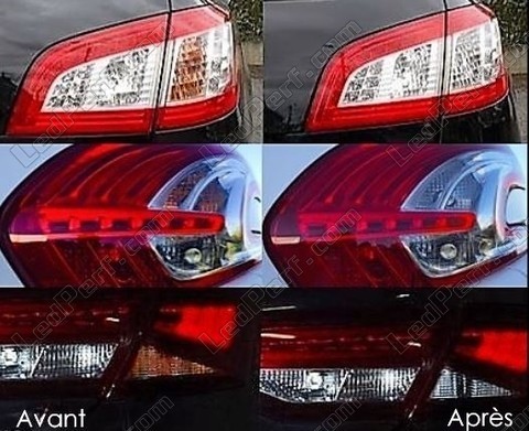 Rear indicators LED for Fiat Qubo before and after