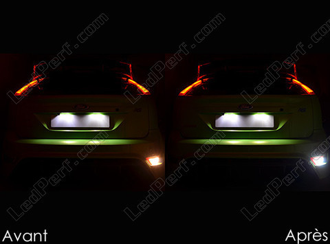 reversing lights LED for Ford Focus MK2 before and after