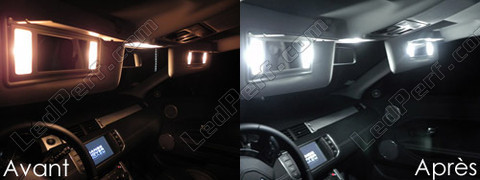Vanity mirrors - sun visor LED for Land Rover Range Rover Evoque