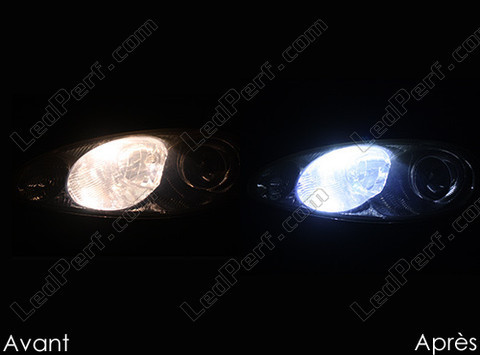xenon white sidelight bulbs LED for Mazda MX 5 Phase 2 before and after