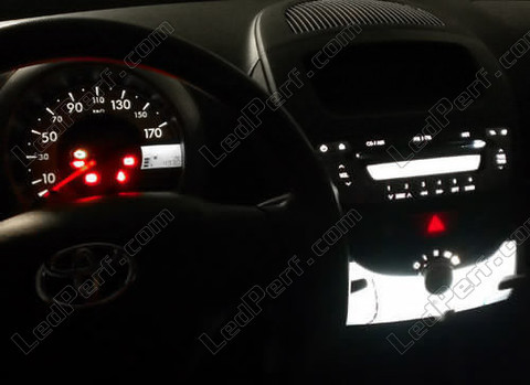 white instrument panel LED for Peugeot 107