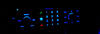 RT3 blue Car radio LED for Peugeot 206 (>10/2002) Multiplexed