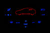 Air conditioning blue and red LED for Peugeot 206 (>10/2002) Multiplexed