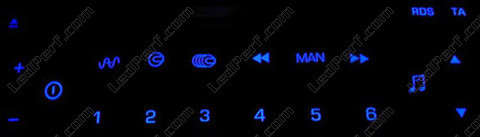 RD3 blue Car radio LED for Peugeot 206 (>10/2002) Multiplexed