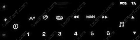 RD3 white Car radio LED for Peugeot 206 (>10/2002) Multiplexed