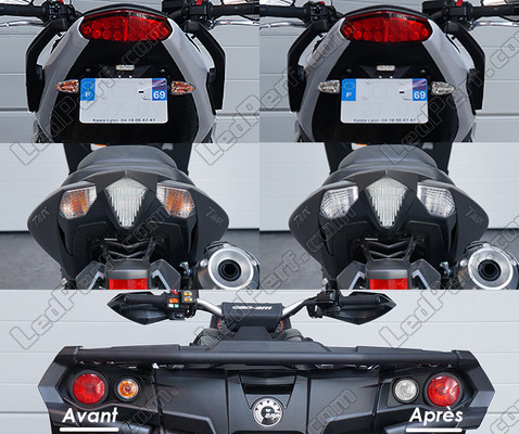 Rear indicators LED for Aprilia Dorsoduro 750 before and after