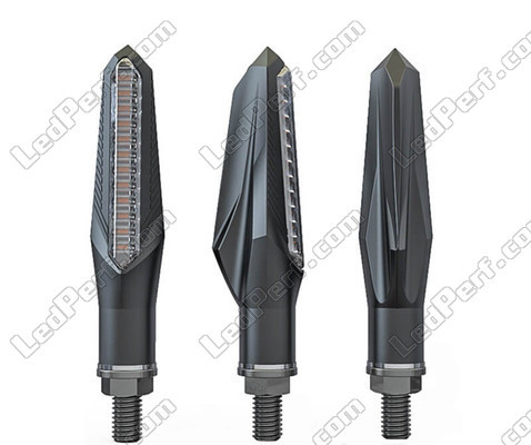 Sequential LED indicators for Honda CTX 700 from different viewing angles.