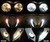 xenon white sidelight bulbs LED for Honda VTR 1000 before and after