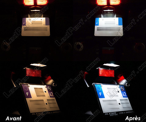 licence plate LED for Kawasaki Ninja H2 Tuning - before and after