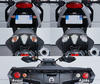 Rear indicators LED for Kawasaki VN 1700 Voyager Custom before and after