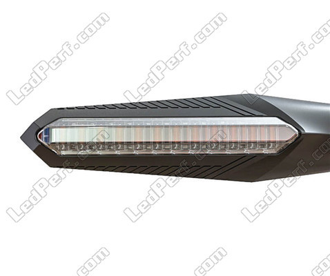 Sequential LED Indicator for KTM Duke 125, front view.