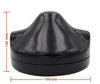 Black round headlight for 7 inch full LED optics of Suzuki Marauder 125 Dimensions