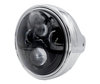 Example of round chrome headlight with black LED optic for Yamaha XV 950