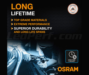 Life span of the LED bulbs H4 Osram LEDriving® XTR 6000K - 64193DWXTR