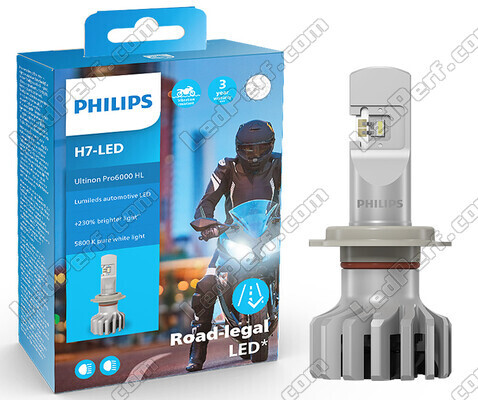 Philips ULTINON Pro6000 H7 LED Motorcycle Bulb - Approved - 11972U6000X1