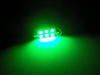 green Ceiling Light festoon LED, Trunk, glove box, licence plate - C5W