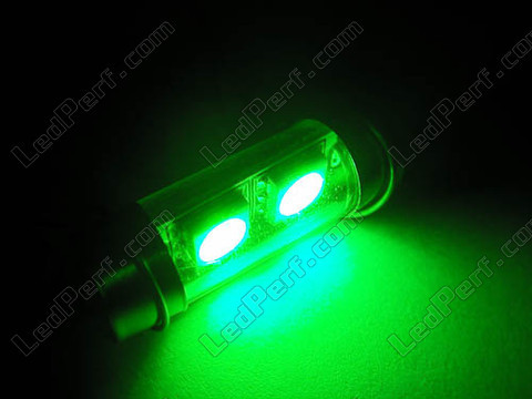 green 31mm Ceiling Light festoon LED, Trunk, glove box, licence plate  - C3W