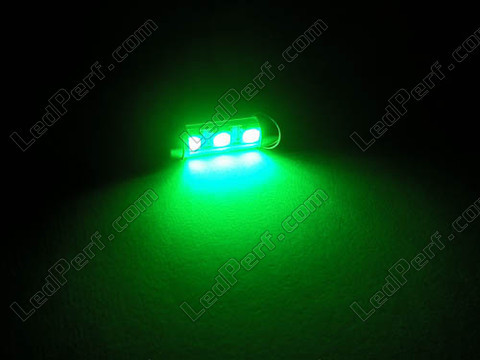 green 37mmCeiling Light festoon LED, Trunk, glovebox, licence plate  - C5W