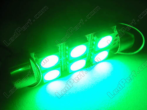 green Ceiling Light festoon LED, Trunk, glove box, licence plate - C5W