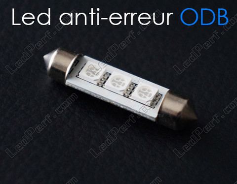 42mm C10W LED bulb with no OBC error - Anti-OBC error Red