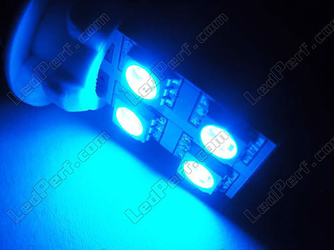 Rotation T10 W5W Blue LEDs with side lighting
