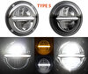 Type 5 LED headlight for Honda VT 125 - Round motorcycle optics approved