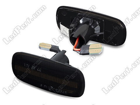 Side view of the dynamic LED side indicators for Audi A3 8L - Smoked Black Version