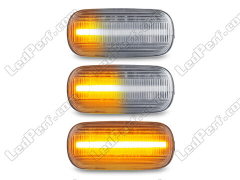 Lighting of the transparent sequential LED turn signals for Audi A4 B6