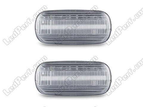 Front view of the sequential LED turn signals for Audi A6 C6 - Transparent Color