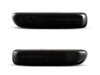 Front view of the dynamic LED side indicators for BMW Serie 3 (E46) 1998 - 2001 - Smoked Black Color
