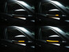 Different stages of the scrolling light of Osram LEDriving® dynamic turn signals for BMW Serie 3 (F30 F31) side mirrors