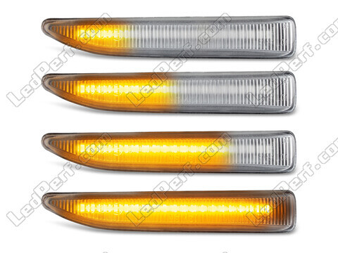 Lighting of the transparent sequential LED turn signals for BMW Serie 7 (E65 E66)