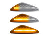 Lighting of the transparent sequential LED turn signals for BMW X5 (E70)