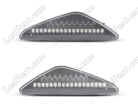 Front view of the sequential LED turn signals for BMW X5 (E70) - Transparent Color