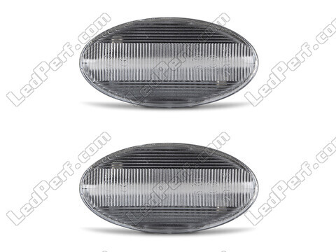 Front view of the sequential LED turn signals for Citroen C4 Cactus - Transparent Color