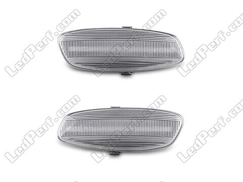Front view of the sequential LED turn signals for Citroen C4 - Transparent Color