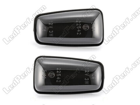 Front view of the dynamic LED side indicators for Citroen Jumpy (2007 - 2012) - Smoked Black Color