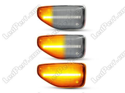 Lighting of the transparent sequential LED turn signals for Dacia Sandero 2