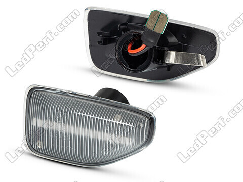Side view of the sequential LED turn signals for Dacia Sandero 2 - Transparent Version