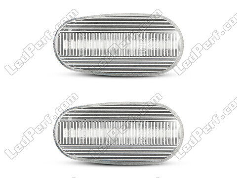 Front view of the sequential LED turn signals for Fiat Bravo 2 - Transparent Color