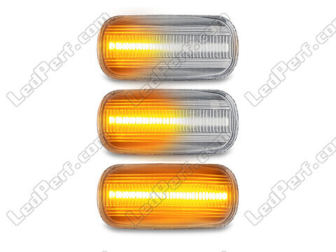 Lighting of the transparent sequential LED turn signals for Honda Accord 7G