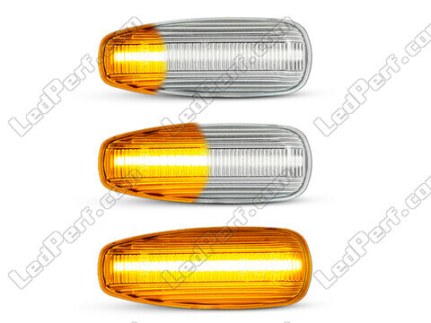 Lighting of the transparent sequential LED turn signals for Hyundai I30 MK1